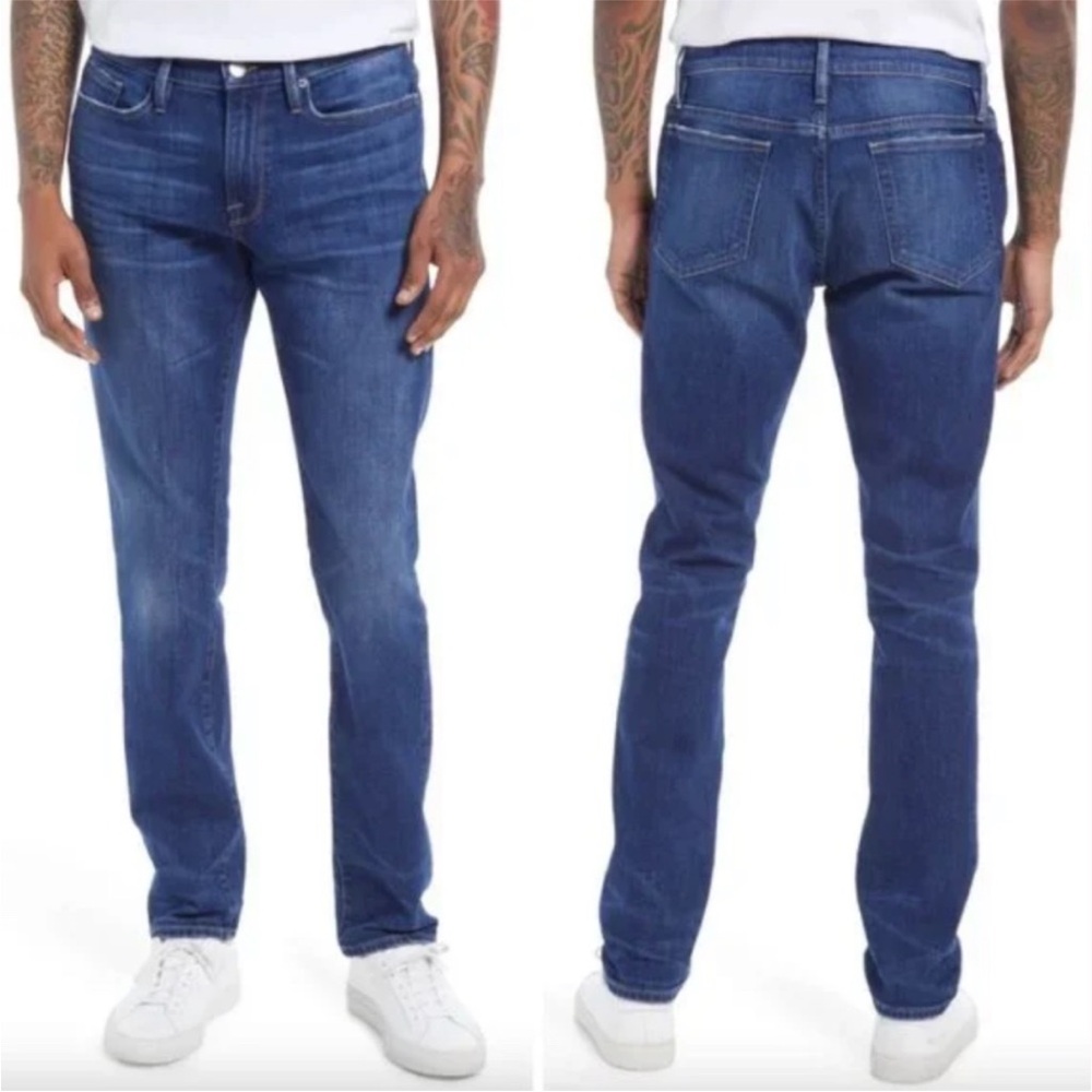 Frame Men’s L’Homme Skinny Jenson Mid Rise Belt Loops 5 Pockets Size 34